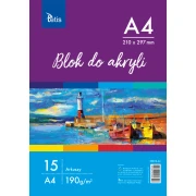 Tetis Blok do akrylu A4 190g 15 ark