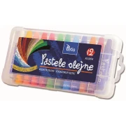 TETIS Pastele olejne 12 kolorów w pudełku