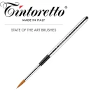 Tintoretto Pędzel Okrągły Syntetyczna Wiewiórka Skówka Chrome 8