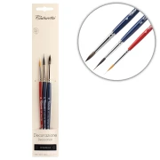 Tintoretto Pędzle do Ceramiki na Blistrze komplet 3 pędzli