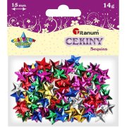 TITANUM Cekiny gwiazdki 15mm, 14 g