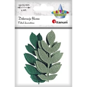 TITANUM dekoracja filcowa liście z gałązką 4 sztuk