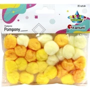 TITANUM POMPONY 25 mm - ŻÓŁTE