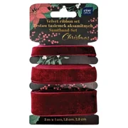 INTERDRUK Zestaw tasiem.aksam.3x2m RED Christmas