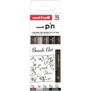Uni-Ball UNI PIN Brush Art – zestaw 5 pisaków pędzelkowych