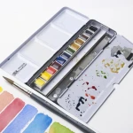 Winsor & Newton Professional Watercolour 12 Half Pans Travel Metal Box