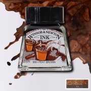 Winsor & Newton Tusz rysunkowy Peat Brown 14ml