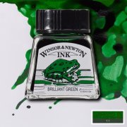Winsor & Newton Tusz rysunkowy Brilliant Green 14ml