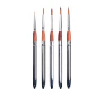 Zestaw okrągłych pędzli TRAVEL – pędzle syntetyczne do akwareli i gwaszu